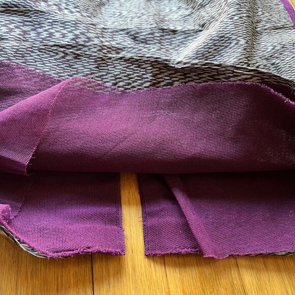 Ports 1961 Size 8 Silk Purple Silver Tiered Sleeveless Pencil Cocktail Dress - Picture 7 of 13